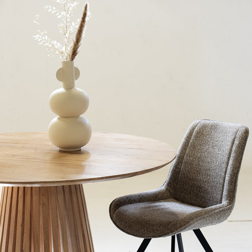 Giga Meubel Eettafel Seppe - Rond - Acaciahout - 120cm