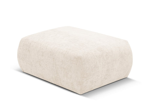 Cosmopolitan Design Poef Matera chenille, lichtbeige - 68x86x40cm