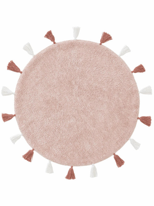 benuta wasbaar kindervloerkleed Malu - roze - ø 100 cm