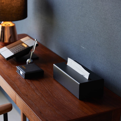 Yamazaki Vertical Tissuebox - Tower - Zwart - vtwonen shop