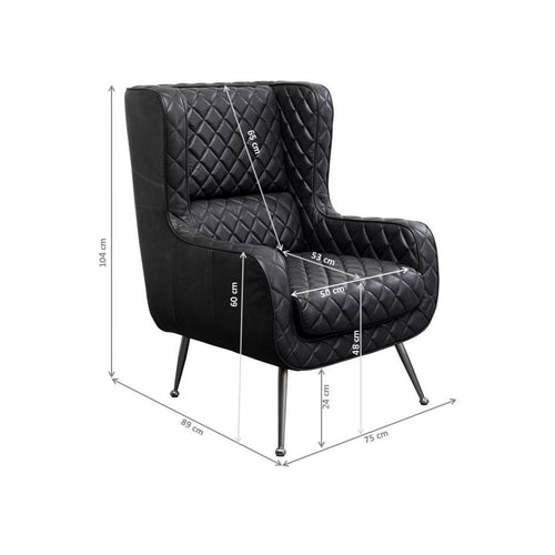 Kare Design Fauteuil Nonna zwart - vtwonen shop