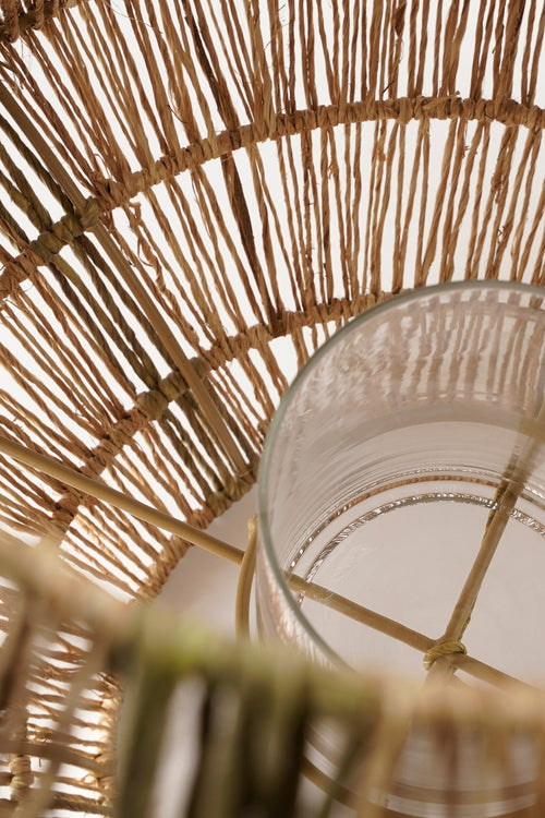 Mica Decorations Liliano Lantaarn - H36 x Ø30 cm - Jute - Donkergroen - vtwonen shop