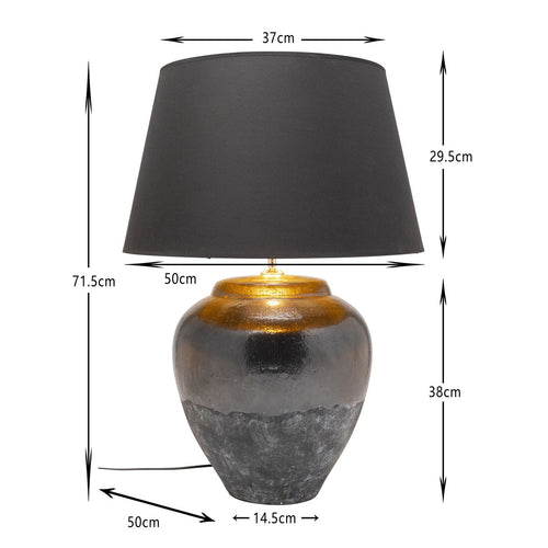 Kare Design Tafellamp Luma donkerblauw 72cm