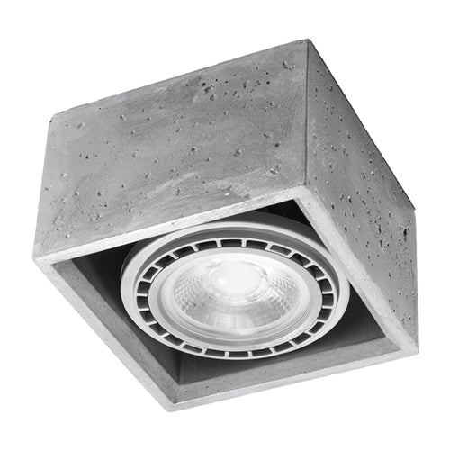Sollux Lighting Plafondlamp QUATRO 1 beton - 14x14x9cm