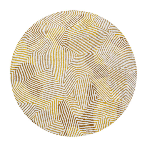 Louis De Poortere vloerkleed Yellow Hippy - geel - 240x240cm