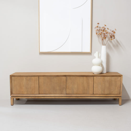 Giga Meubel Tv-meubel Juno - Mangohout - Lichtbruin - 200x40x55cm