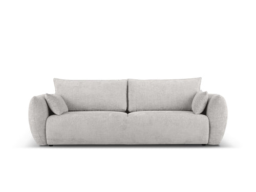 Cosmopolitan Design Slaapbank met opbergdoos Matera 3-zits, chenille, lichtgrijs - 108x240x86cm