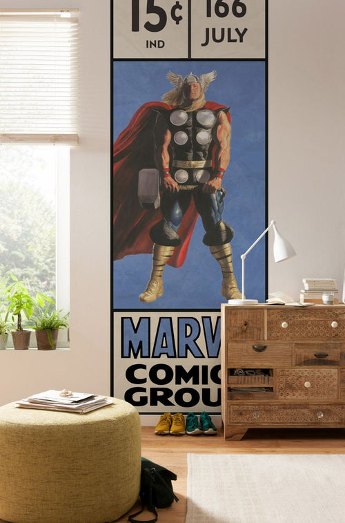 Sanders & Sanders fotobehang Thor blauw en rood - 100 x 280 cm - 612063