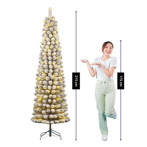 Black Box Trees Charlton Kerstboom - Kunstboom met Ingebouwde LED Verlichting, Dim- en Timerfunctie - Kerstversiering voor Binnen - H230 x Ø58 cm -