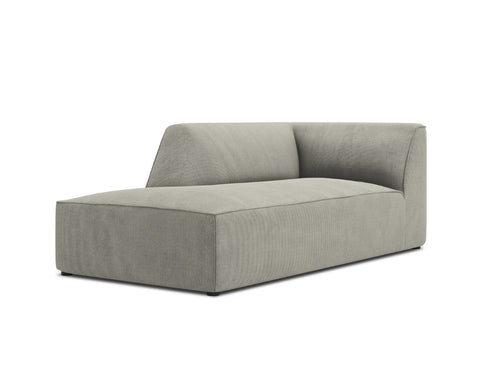 Micadoni linker meridiaan Ruby ribfluwelen, lichtgrijs - 180x93x69cm