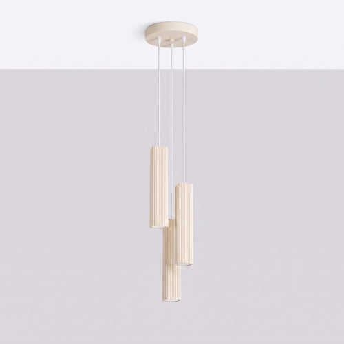 Sollux Lighting Hanglamp RAYO 3P beige - 20x20x108cm