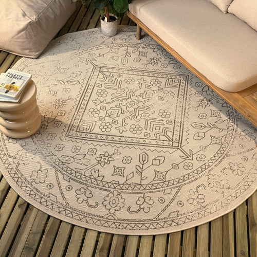 Rond buitenkleed Nova linnen - Interieur05 - 240 x 240 cm - vtwonen shop