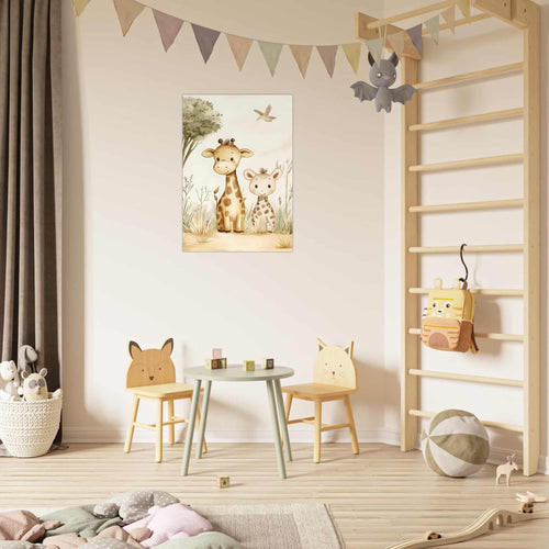 Artfulprints  Liefdevolle giraffen   poster A4 21x29.7 cm - vtwonen shop