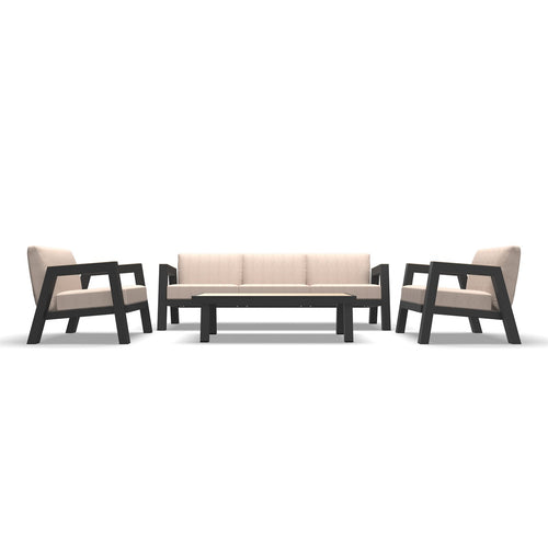Lesli Living loungebank Manu - antraciet - 207x81x75cm