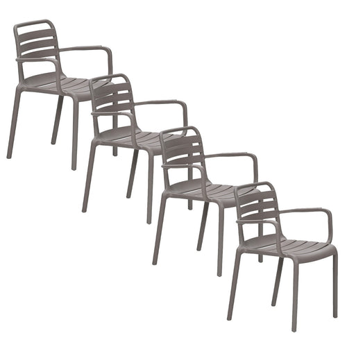 Garden Impressions tuinstoel Moos taupe - 4 stuks