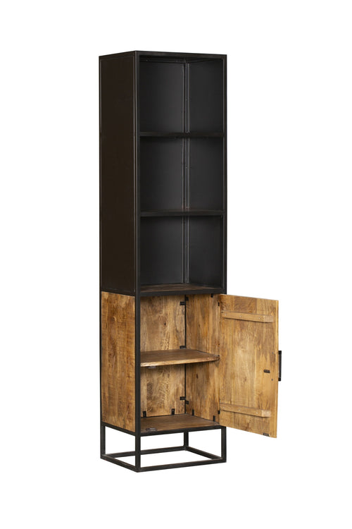 StarFurn Boekenkast Oakland - Zwart Hout - 50x40x200cm - vtwonen shop