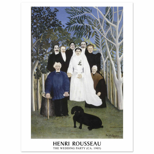 Artfulprints  Henri Rousseau - The wedding party   poster 30x40 cm - vtwonen shop