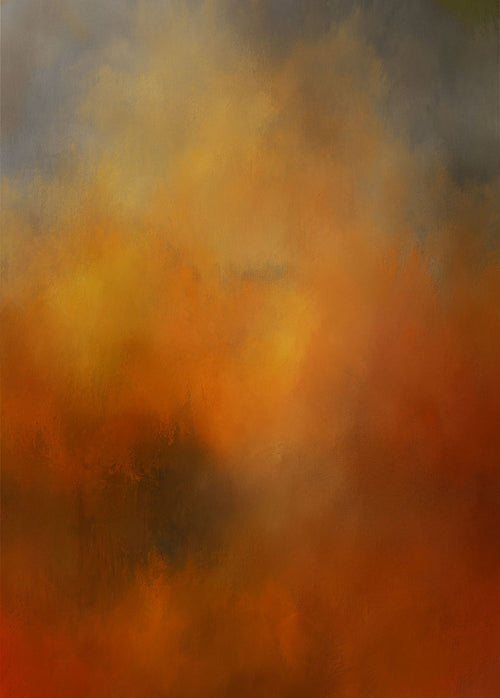 Sanders & Sanders fotobehang kunst warm oranje - 200 x 280 cm - 611976