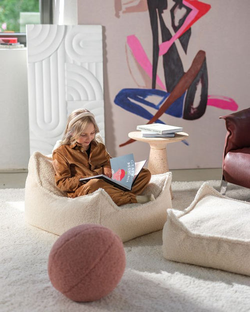 Wigiwama Vierkante Poef - Crème - vtwonen shop