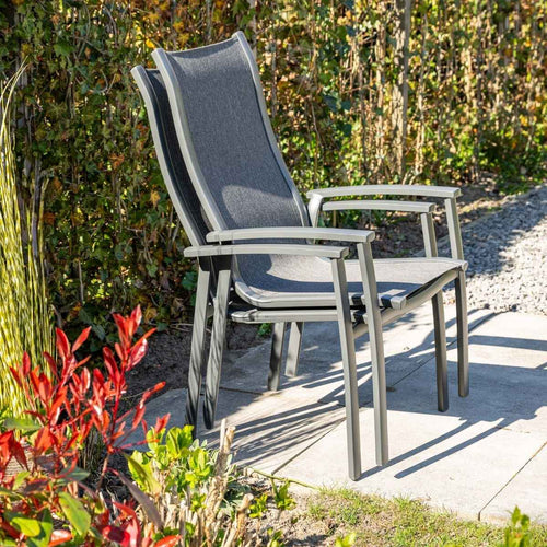 Garden Impressions Tuinstoel Hilly stapelbaar - donker grijs