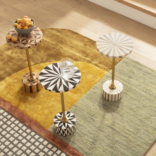 Kare Design Bijzettafel Domero Star bruin wit 40cm