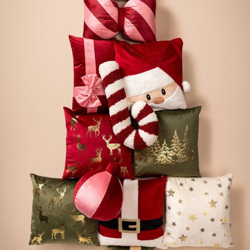 Textino sierkussen Santa Belly - rood