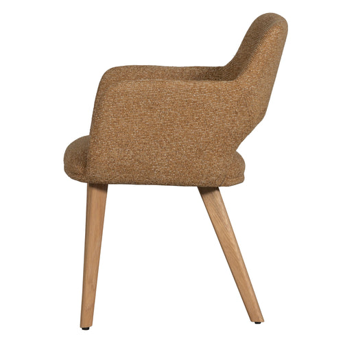 WOOOD eetkamerstoelen houten naturel poot Murat - Geel - Set van 2 - vtwonen shop