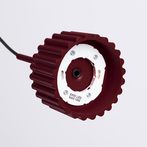 Sollux Lighting Hanglamp AURA 1 bordeaux Gx53 - 10x10x125cm