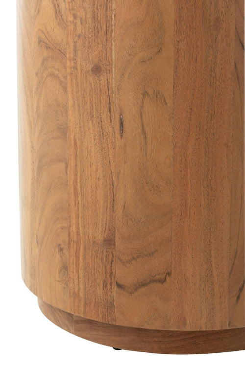 J-Line bijzettafel Rond - hout - naturel