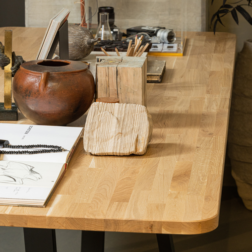 WOOOD tafelblad Combi-Tablo - Eiken - Naturel - 77x240x100 - vtwonen shop