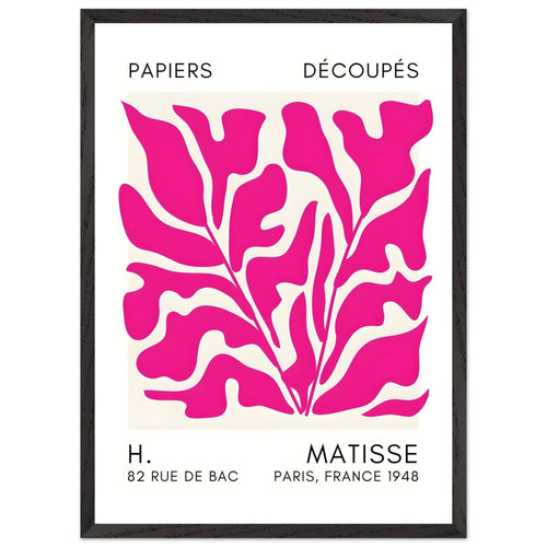 Artfulprints Poster met Lijst Matisse – Seabed shapes pink   - 50x70 cm - Roze