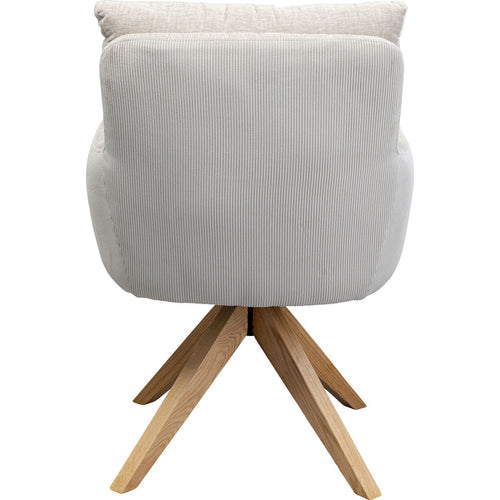 Kare Design Draaistoel met armleuningen Bosse creme