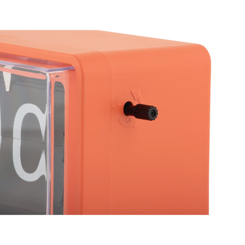 Karlsson wandklok Retro Boxed Flip - oranje - 20x10x10cm