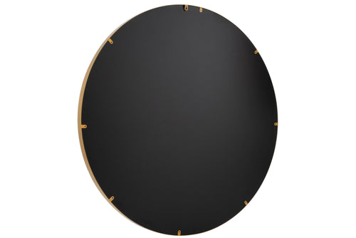 J-Line spiegel Rond Hoge Rand - metaal/glas - goud - large - Ø 110 cm