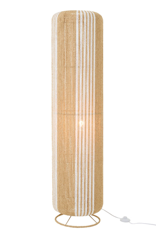 J-Line lamp Touw Cilinder - metaal - wit/naturel - large