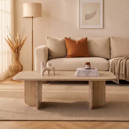 Calicosy - BECAJ Rechthoekige salontafel - Eiken - 60x120x41,4 cm