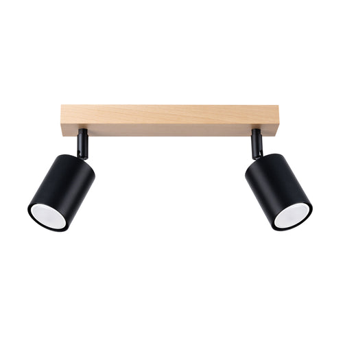 Sollux Lighting Plafondlamp VERDO 2 zwart - 46x30x17,5cm