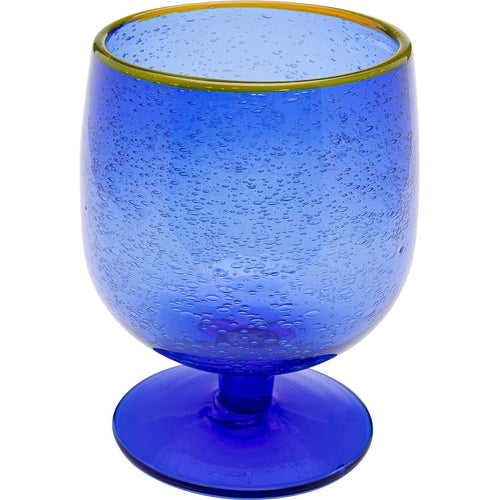 Kare Design Wijinglazen Bubbles blauw (4/set)
