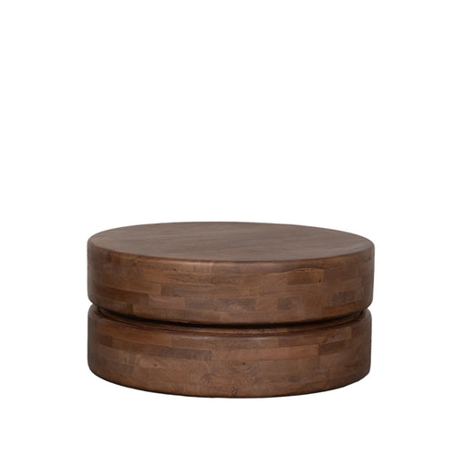 LABEL51 Salontafel Milly - Bruin Mangohout - 70x70x31cm