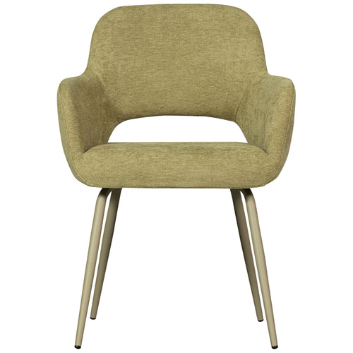 WOOOD eetkamerstoelen Jenny - Polyester - Sage - Set van 6