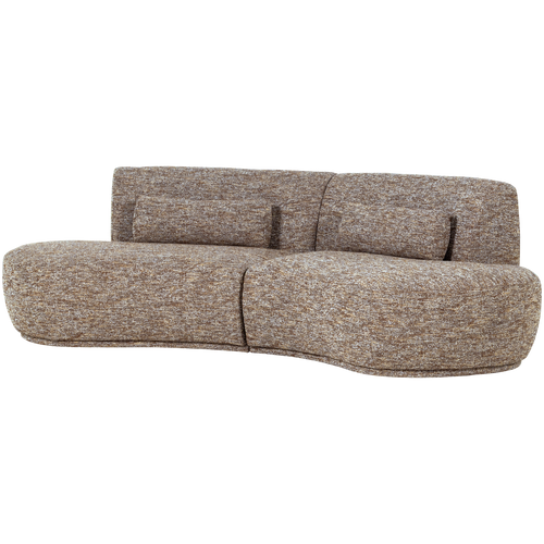 WOOOD half ronde bank 4-zits Batavier - Polyester - Lichtbruin - 74x254x122 - vtwonen shop