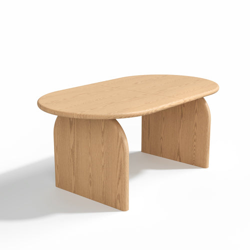 Premium Interiors - Uitschuifbare eettafel BRIA - multiplex lichte eik 220cm