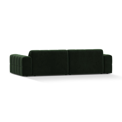 Cosmopolitan Design - Bank Chicago 4-zits, flueel flessengroen - 102x252x78cm