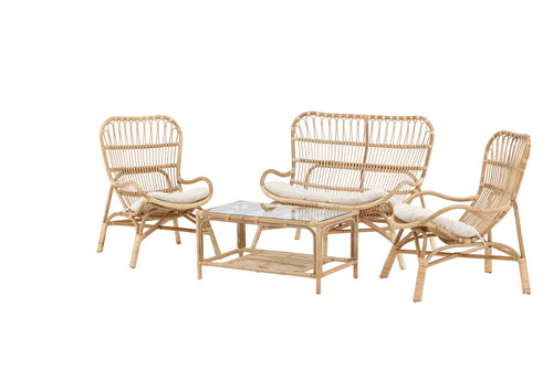 Rebellenclub Loungeset Merit - Naturel Rattan