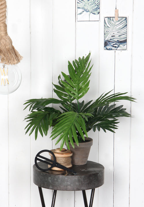 Mica Decorations Areca Palm Kunstplant in Bloempot Stan - H45 x Ø60 cm - Groen