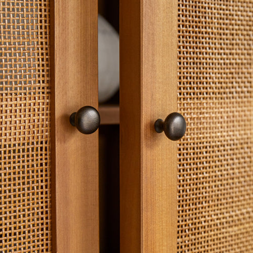 Tikamoon Kinderkast van grenenhout en rotan vlechtwerk - Naturel - vtwonen shop