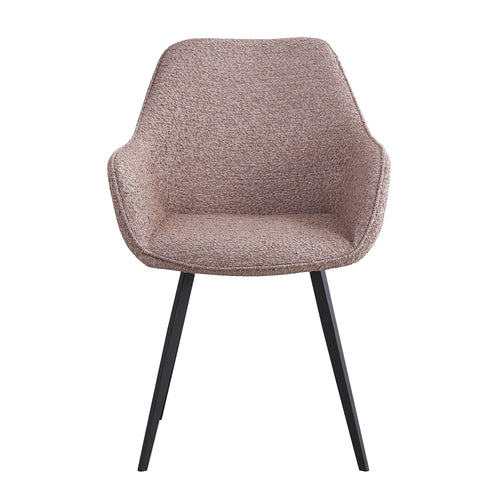 Livingfurn eetkamerstoel Luca boucle Vintage Pink - 2 stuks - vtwonen shop