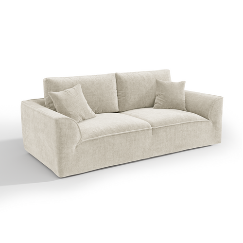Sia Home - Bank PURE - getextureerd fluweel crème 210cm