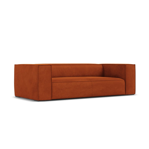 Cosmopolitan Design - Bank Turin 3-zits, structurele stof terracotta - 100x227x68cm