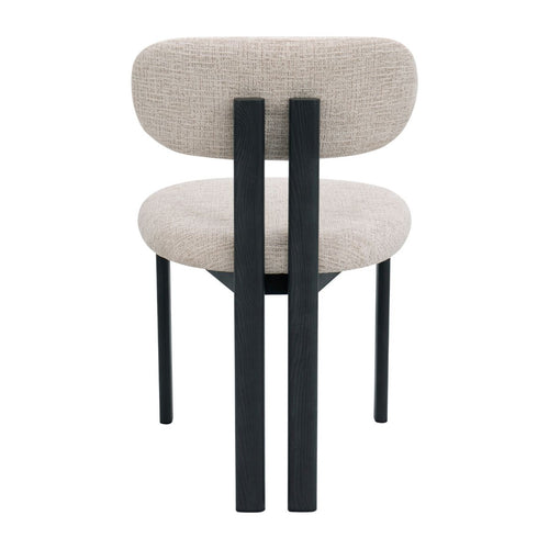 Giga Meubel Eetkamerstoel Noor - Beige/Zwart - 51x53x81cm - Set van 2 - vtwonen shop